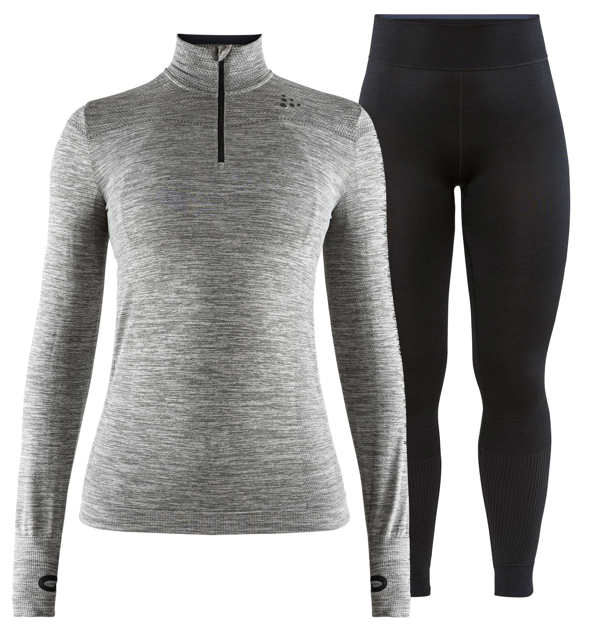 Craft Fuseknit Comfort комплект термобелья женский на молнии grey-black
