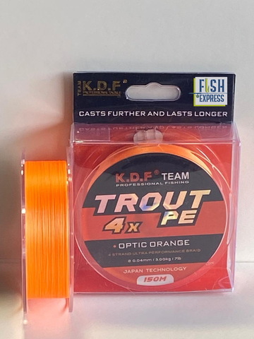 Плетеный шнур KDF TROUT PE 0,04 мм 150м 10шт/уп.