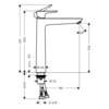 Hansgrohe Talis 71717990 Смеситель для раковины 240, PGO