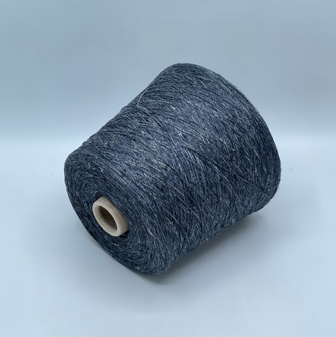 G&G Filati, Lino, 370м, 100%Лен+пайетка, Серо-синий меланж, 40053