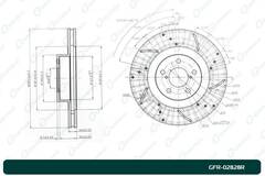 Диск тормозной перфорированный вентилируемый G-brake GFR-02828R правый