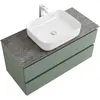 BelBagno KRAFT-1200-2C-SO-VO База под раковину подвесная с фрезерованными ручками по всей длине фасада с двумя выкатн. ящ., Еловый Мат., 1200x455x500