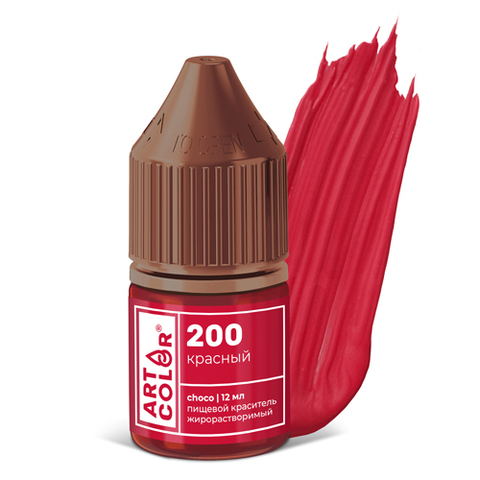 Красный (Art Color choco) Гелевый жирорастворимый краситель, 12мл