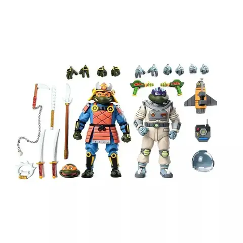 Коллекционная фигурка NECA TMNT: Samurai Adventure Space Target Haulathon Two Pack