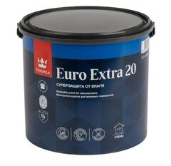 Краска для кухонь и ванных комнат Tikkurila Euro Extra 20 белая база A 2,7 л