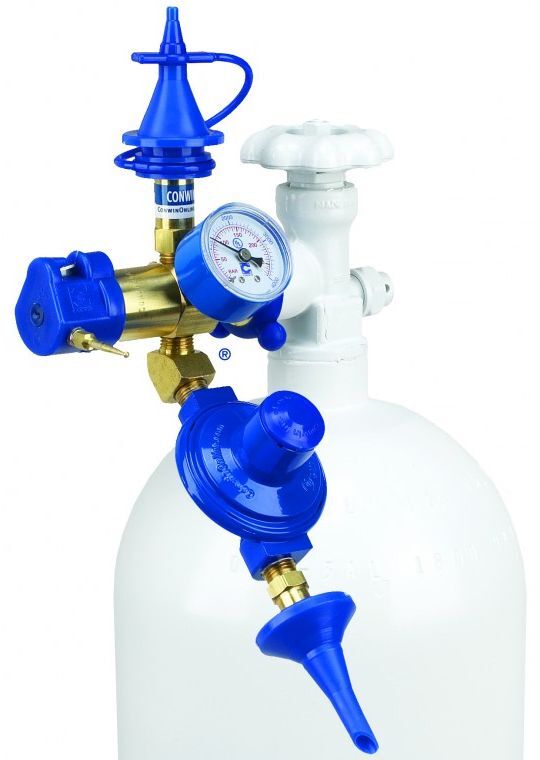 Насадка (редуктор) для баллона Precision Plus Conwin/Конвин, с нажимным клапаном