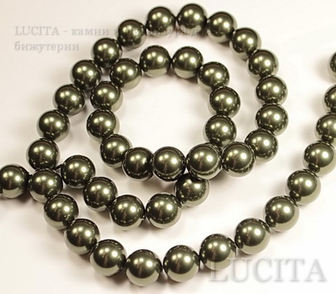 5810 Хрустальный жемчуг Сваровски Crystal Dark Green круглый 10 мм