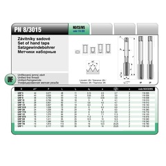 Метчик №4 -48-UNF (Комплект 2шт) PN8/3015 115CrV3 48мм a=2,5 Bucovice(CzTool) 116004