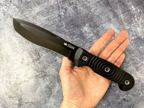 Туристический нож Vendetta AUS-8 Black Titanium