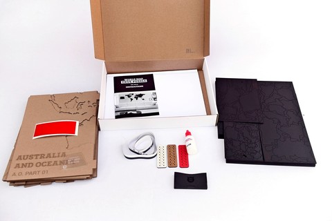 Пазл карта мира True Puzzle Black 100 x 60 cm
