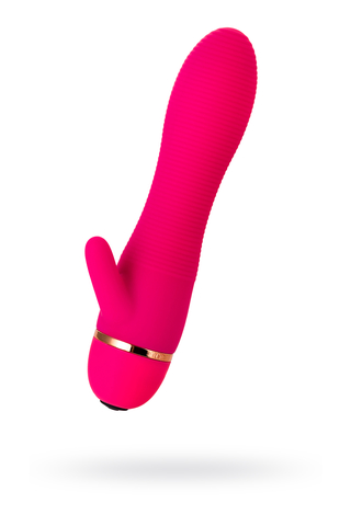 Вибратор с клиторальным стимулятором A-Toys by TOYFA Liby , силикон, розовый, 15 см