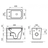 BelBagno BB520CHR/BB2322SC Унитаз подвесной безободковый, цвет: белый