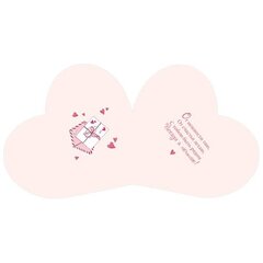 
          Открытка двойная "Пусть счастье всегда будет с тобой", 159х297 мм, с текстом, термография, форма-сердце, зайка