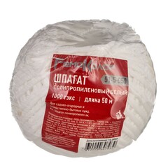 Шпагат полипропиленовый белый, 1000текс, 50м (РемоКолор) 51-5-050