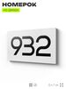 Номер на дверь 932, табличка на дверь для офиса, квартиры, кабинета, аудитории, склада, белая 120х70 мм, Айдентика Технолоджи
