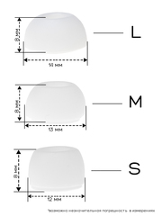 Амбушюры для наушников AirPods Pro 1, 2 (3 размера S, M, L)