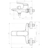 Cezares METAURO-VD-BORO Смеситель для ванны и душа однорычажный в комплекте с ручным душем, шлангом и держателем, брашированное золото