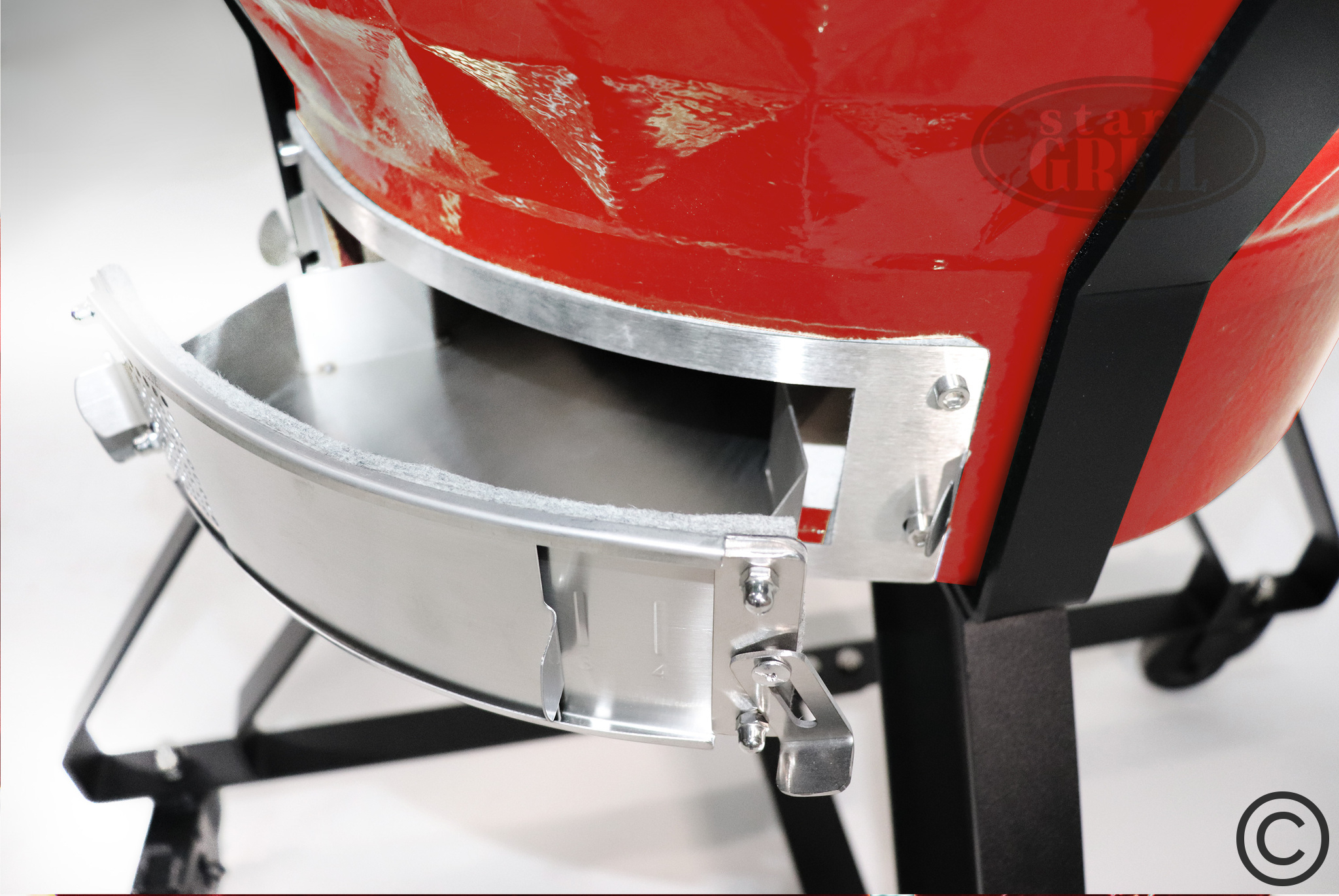 Керамический гриль Start Grill PRO, 61 см / 24 дюйма (красный) Артикул: SG24R Фото №8