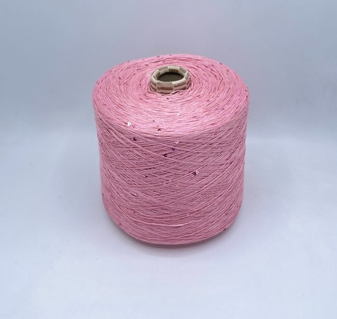 G&G Filati (пр.Италия), art-Lino 430м/100гр, 100%Лен +пайетка, цвет-Розовый. арт.30406