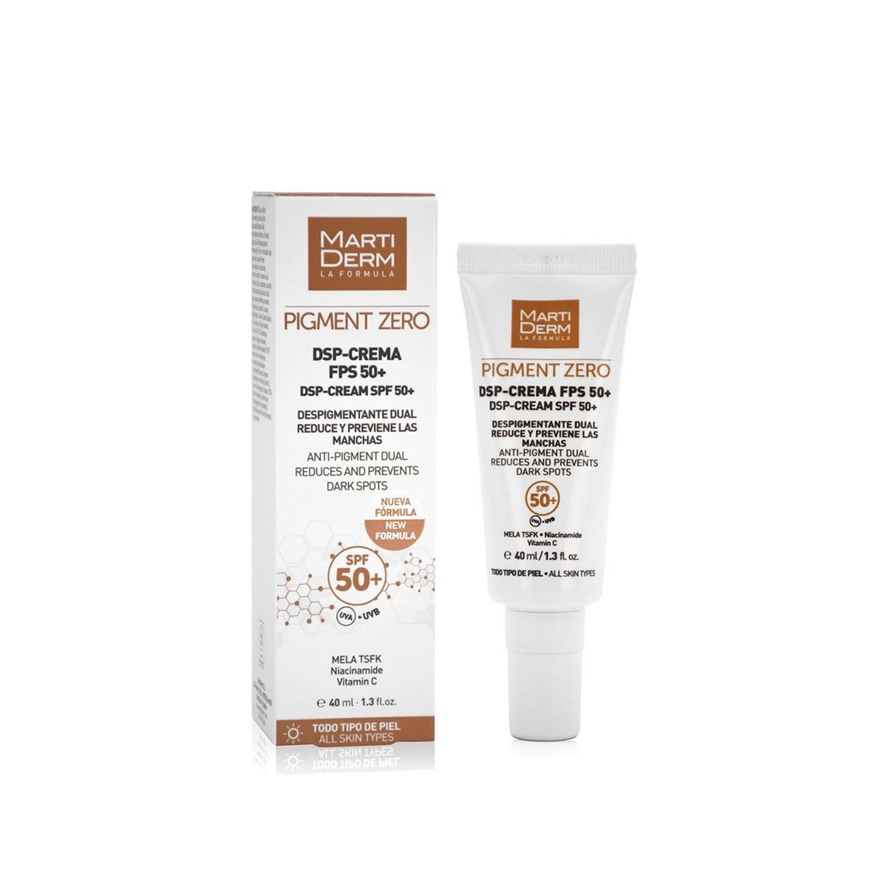 Депигментирующий крем для лица MartiDerm Pigment Zero DSP-Cream SPF 50+ 40мл