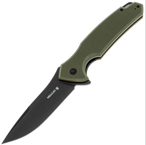 Складной нож Mr.Blade Hellcat blackwash, сталь VG-10, рукоять Olive G10, MB900-V10BSW/G10OD