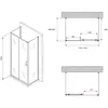 Abber AG30130B-S50B-S50B Душевой уголок, 130x50x195, цвет: чёрный