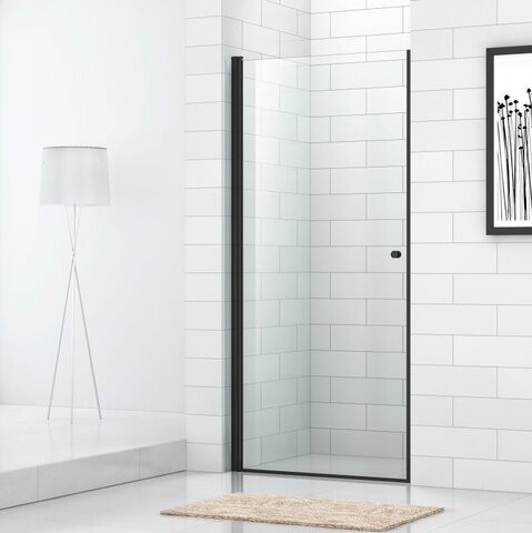Cezares ECO-O-B-1-80-C-NERO Дверь душевая в нишу, цвет: чёрный