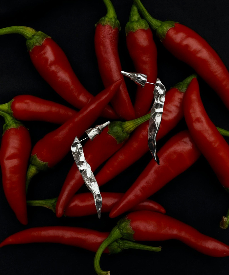 Серьги Перцы silver