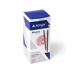 
          Ручка шариковая Alingar на масляной основе "Vectro", 1 мм, красная, игольчатый наконечник, грип, шестигранный, красный, пластиковый корпус, карт. уп.