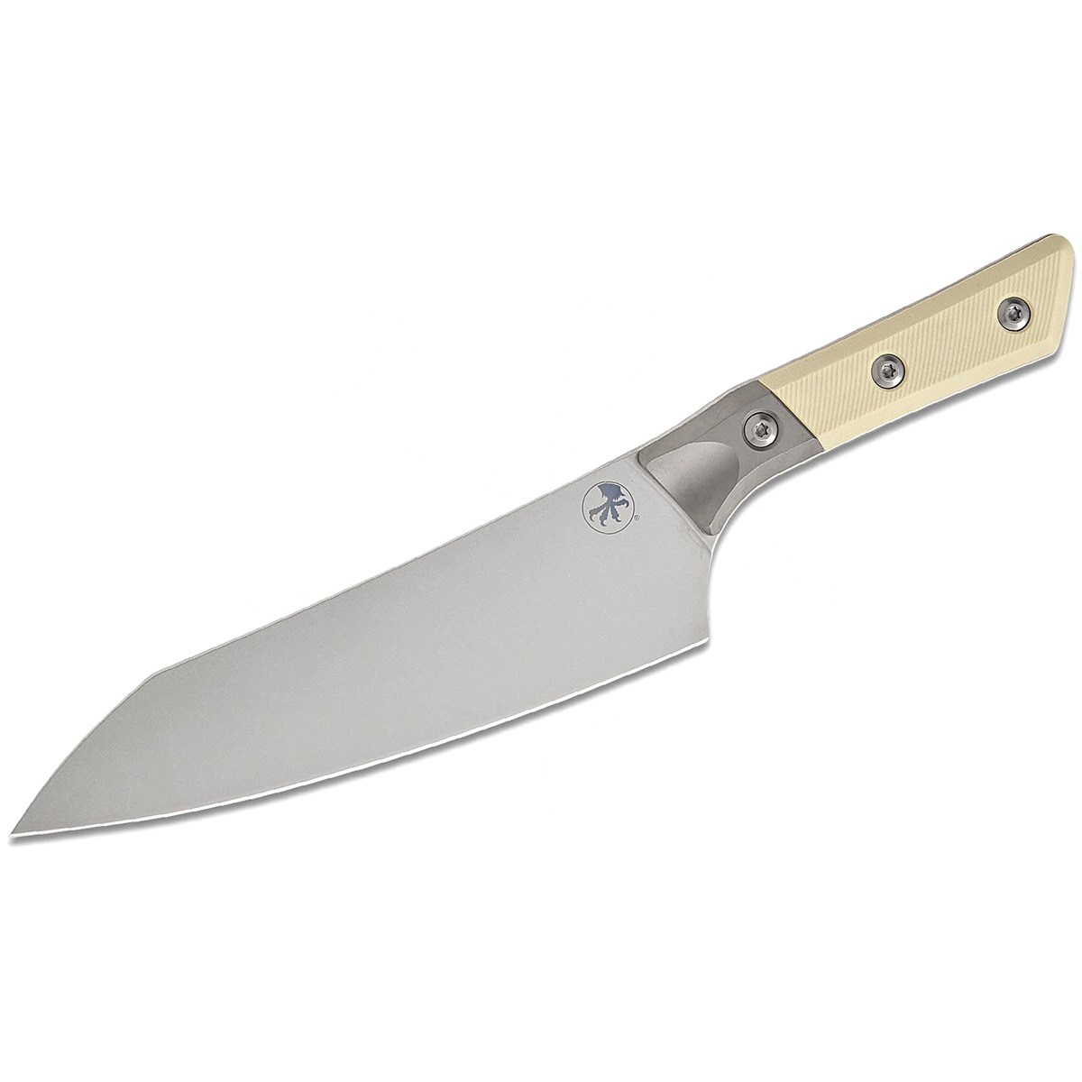 Кухонный нож поварской Microtech Chef's Knife 3000B-10IV сталь M390MK, рукоять G10/титан, белый