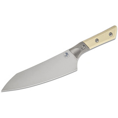 Фото Кухонный нож поварской Microtech Chef's Knife 3000B-10IV сталь M390MK, рукоять G10/титан, белый