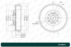 Барабан тормозной G-brake  GD-06372