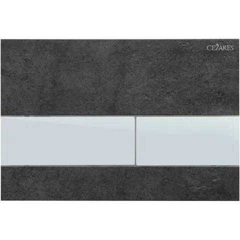 Cezares LUX-PN-01 Кнопка смыва черная керамическая плитка, клавиши хром. пластик