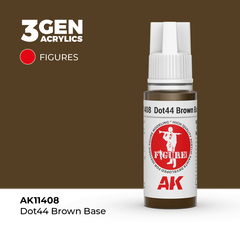 Акриловая краска AK Interactive Dot44 Brown Base 3GEN Figures, 18мл