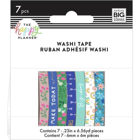 Набор скотчей Happy Planner Mini Washi Tape 3 мм x 6 м х 7 шт - Squad Goals