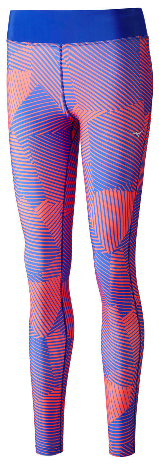Тайтсы женские Mizuno Phenix Printed Long розовые-синие