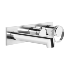 Gessi Anello 63341#031 Встраиваемый однорычажный смеситель на 2 выхода с перекл. и изливом (внешние части), цвет: хром фото