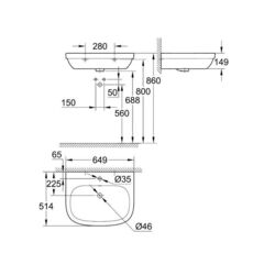 УМЫВАЛЬНИК GROHE EURO CERAMIC 65 39323000