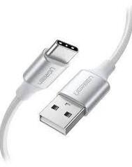 Кабель UGREEN US288 (60131) USB-A 2.0 to USB-C Cable Nickel Plating Aluminum Braid 1м белый