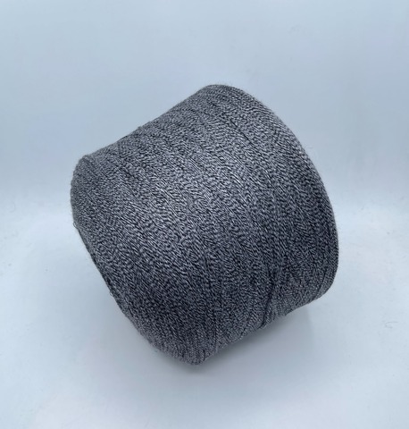 Tollegno (пр.Италия), art-Harmony, 500м/100гр. 100%меринос , цвет-Черный+стальной,мулине, арт-30865