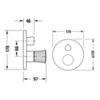 Duravit White Tulip WT4210012010 Смеситель для душа, на 2 источника, встраиваемый, с обр клапаном (внешние части) цвет: хром