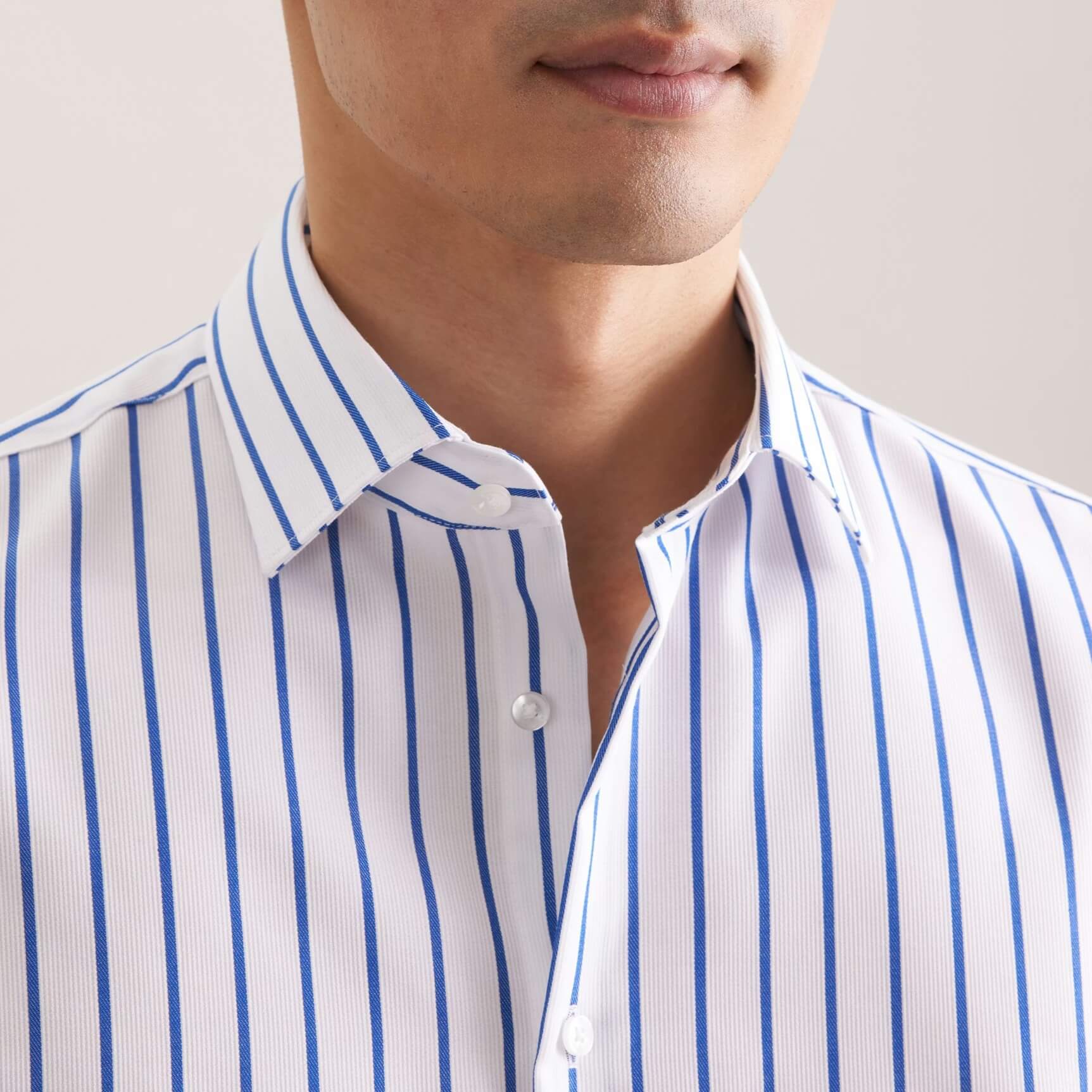 Сорочка мужская Seidensticker Slim Fit 01.849889-15 в синюю полоску