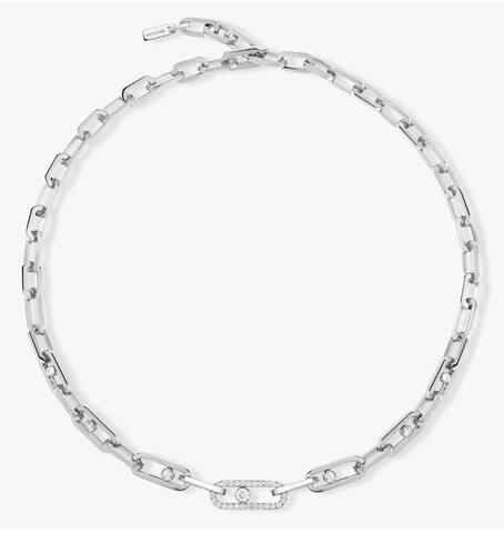 Колье чокер Messika качество white/rose VGOLD с двигающимися цирконами