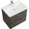 BelBagno DUE-600-2C-SO-GM-P DUE База под раковину подвесная с двумя выкатными ящиками, Оружейная сталь, 600x422x500