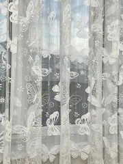 Тюль белая сетка Жаккард 250х300 см
