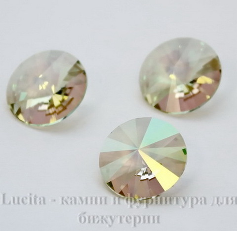1122 Rivoli Ювелирные стразы Сваровски Crystal Luminous Green (14 мм) (без фольги) ()