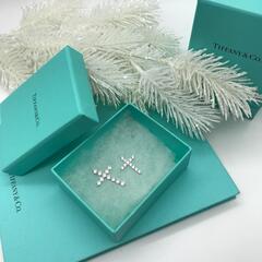 Крестик 3см в стиле TIFFANY из серебра с цирконами бриллиантовой огранки