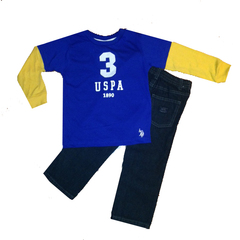 U.S. POLO ASSN. Комплект лонгслив и джинсы КМ22