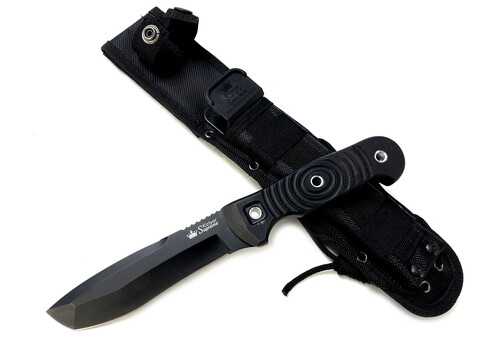Туристический нож Vendetta AUS-8 Black Titanium
