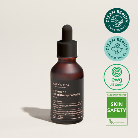 Антиоксидантная сыворотка с комплексом ягод Mary&May Idebenone + Blackberry Complex Serum,30мл
